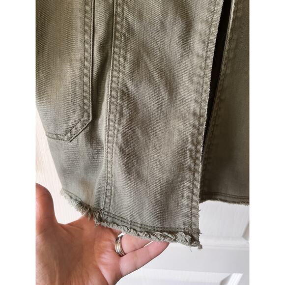 Free People Military-style Passenger Jacket Small Moss Green Fashion Long Coat - Picture 6 of 16